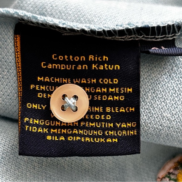 Polo Custom Fit Nautical Print Embroidered Short Sleeve Polo - Picture 4 of 7